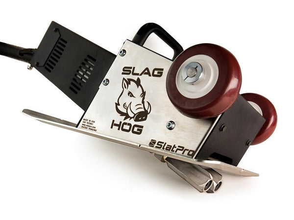 SlagHog slat cleaning machine slathog slat hog sluthog laser grate cleaner cleans laser beds fast slat shark Australia slatshark SlagHog is best slat cleaner 